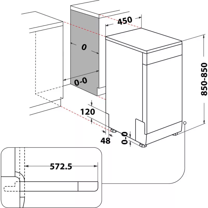 Whirlpool WSFO 3T223 PC X voľne stojaca 10 súprav riadu