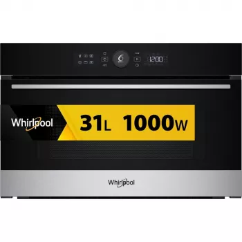 Whirlpool WMD54MX čierna, nerezová grilovacia mikrovlnná rúra vstavaná 31 l 1000 W