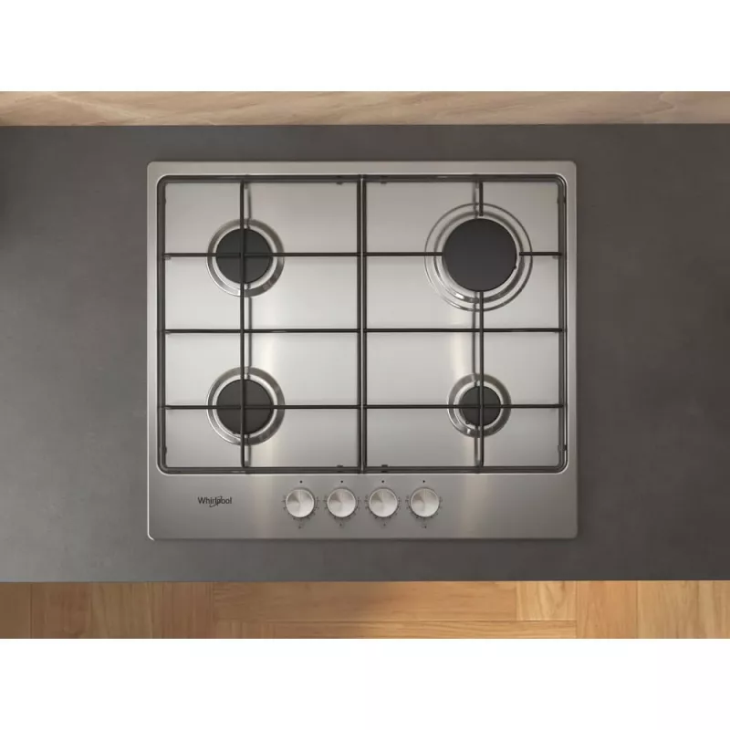 Whirlpool TGML 650 IX nerezová vstavaná 58 cm plynová 4 varné zóny