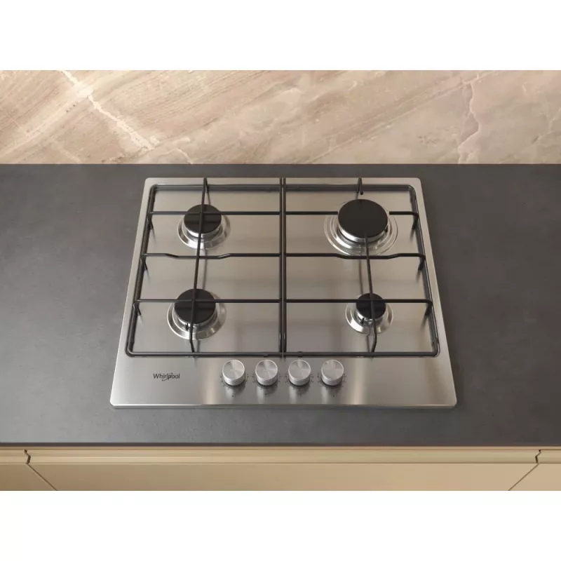 Whirlpool TGML 650 IX nerezová vstavaná 58 cm plynová 4 varné zóny
