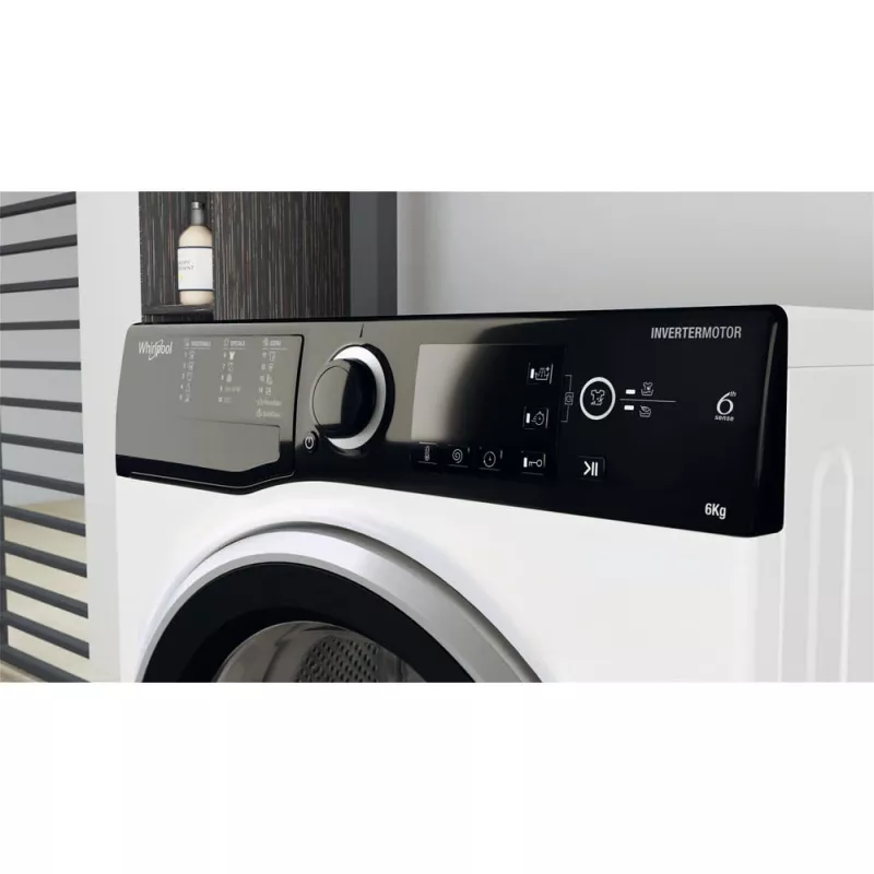 Whirlpool WRBSB 6249 S EU práčka s predným plnením 6 kg 1151 ot/min čierna, biela
