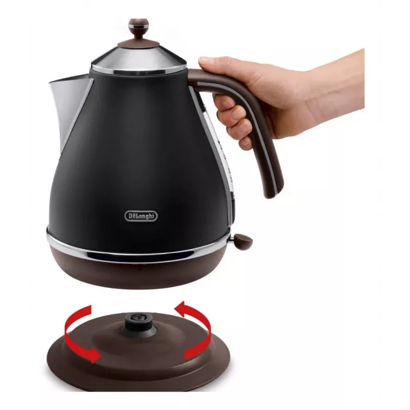 De’Longhi KBOV 2001.BK kanvica 1,7 l 2000 W čierna, hnedá