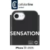 Cellularline Sensation - iPhone 16e/17e soft-touch silikónové puzdro s integrovanou antibakteriálnou Microban® technológiou