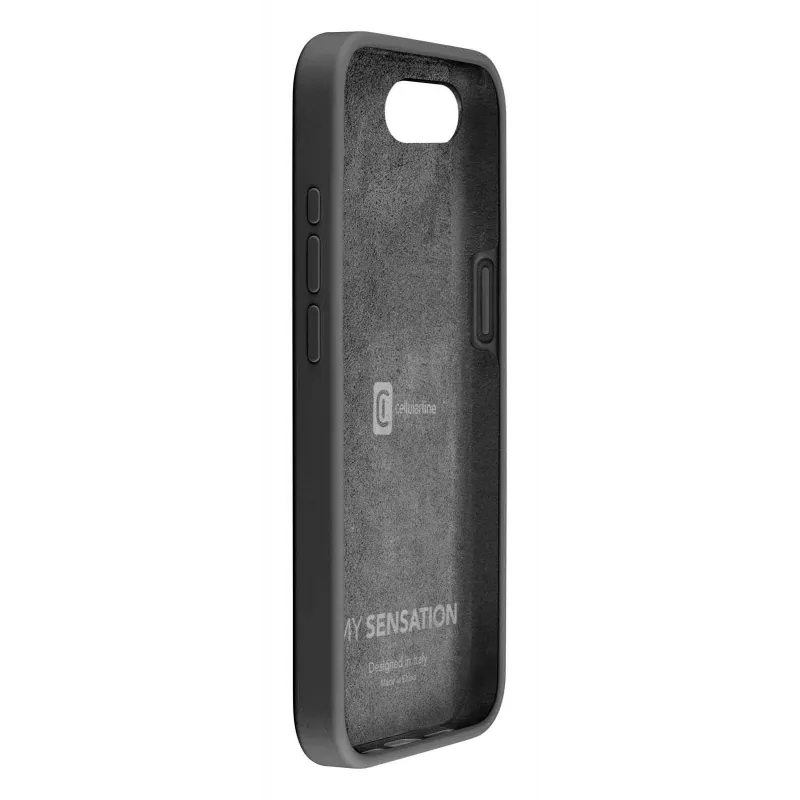 Cellularline Sensation - iPhone 16e/17e soft-touch silikónové puzdro s integrovanou antibakteriálnou Microban® technológiou