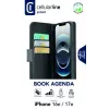 Cellularline Book Agenda - iPhone 16e/17e koženkové knižné puzdro s magnetickým uzáverom