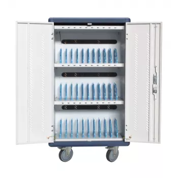 Techly I-CABINET-30DUTY prenosný vozík/skriňa na správu zariadení biela, modrá