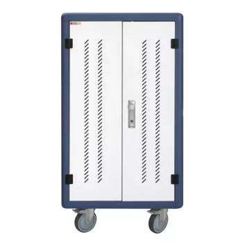 Techly I-CABINET-30DUTY prenosný vozík/skriňa na správu zariadení biela, modrá