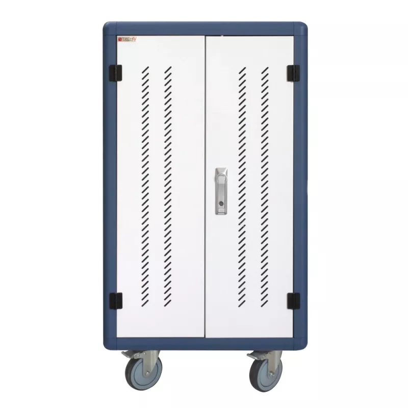 Techly I-CABINET-30DUTY prenosný vozík/skriňa na správu zariadení biela, modrá