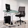Techly Kompaktný PC stôl z kovu a skla s kolieskami ICA-TB 3791A