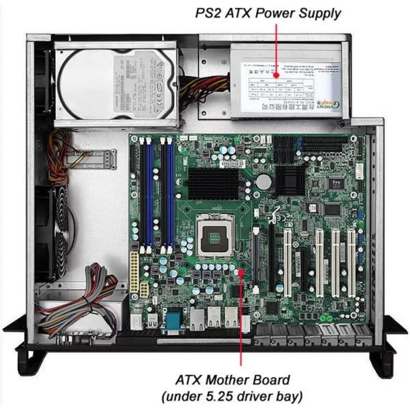 Techly Skriňa priemyselný rack 19/Desktop 4U Ultra Kompakt čierna I-CASE MP-P4HX-BLK6