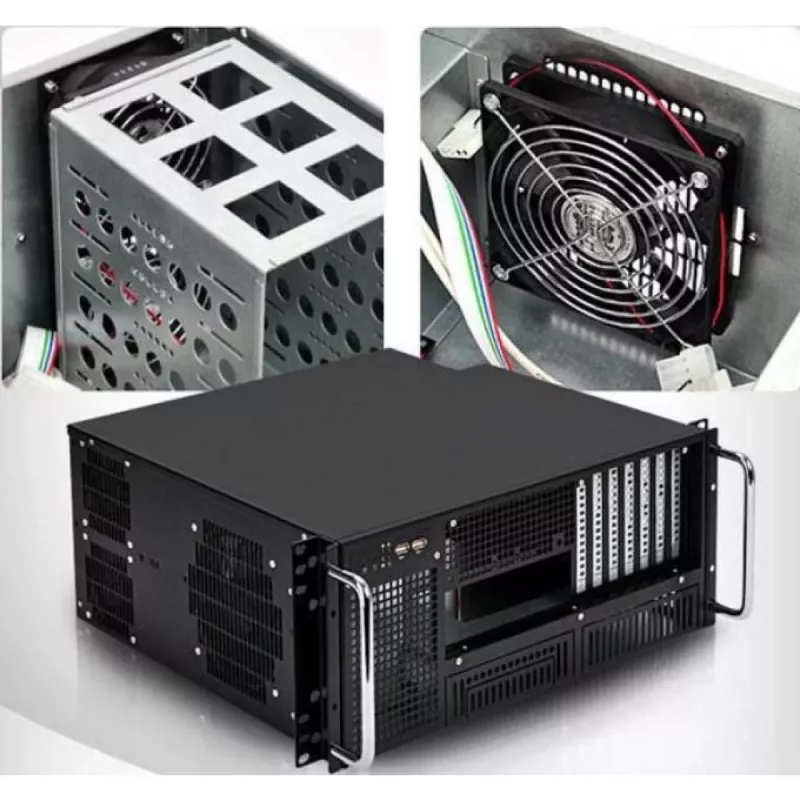 Techly Skriňa priemyselný rack 19/Desktop 4U Ultra Kompakt čierna I-CASE MP-P4HX-BLK6