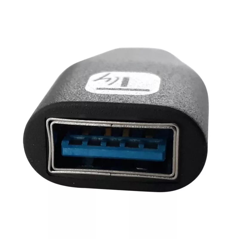 Techly USB-C konektor samec na USB-A konektor samica adaptér čierny, USB A, USB C, čierny