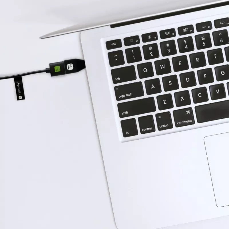 Techly USB-C konektor samec na USB-A konektor samica adaptér čierny, USB A, USB C, čierny