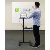 Techly ICA-TB TPM-10 výškovo nastaviteľný vozík na projektor a notebook s policou, čierny