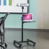 Techly ICA-TB TPM-10 výškovo nastaviteľný vozík na projektor a notebook s policou, čierny