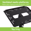 Techly ICA-TB TPM-10 výškovo nastaviteľný vozík na projektor a notebook s policou, čierny