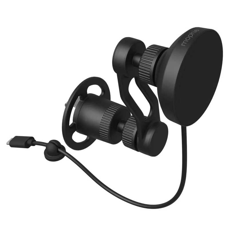 mophie Snap+ Wireless Charging Vent smartfón čierny zapaľovač rýchle nabíjanie auto
