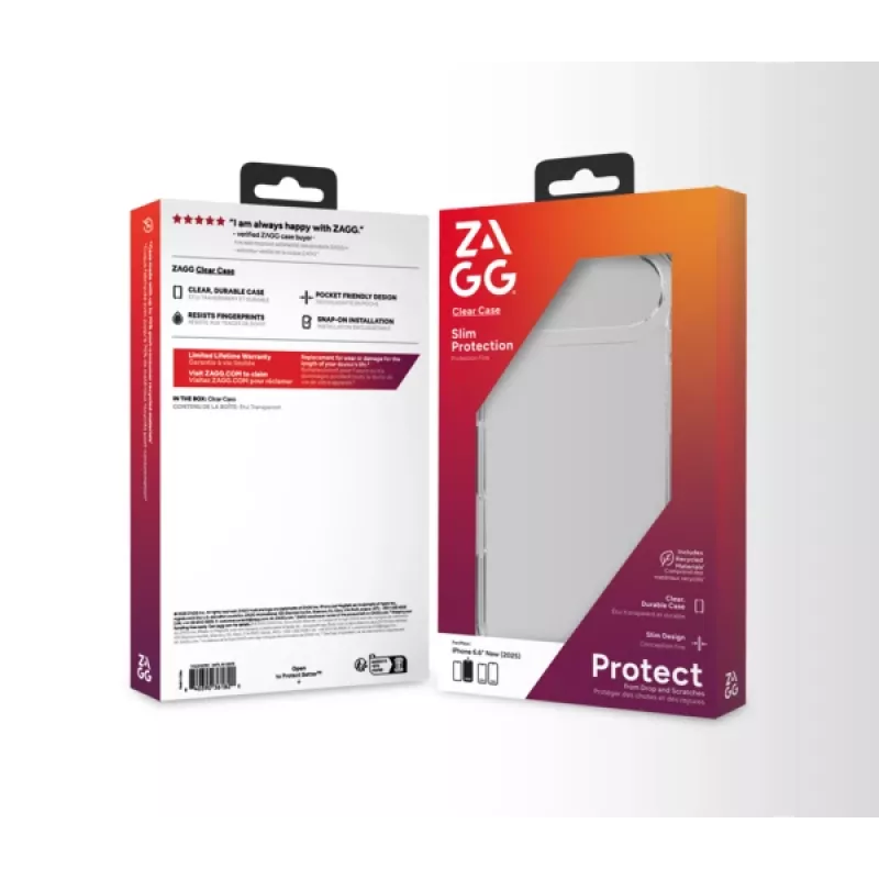 ZAGG Clear Case pre Apple iPhone 17 Air, puzdro, Apple, iPhone 17 Air, 16,5 cm (6,5