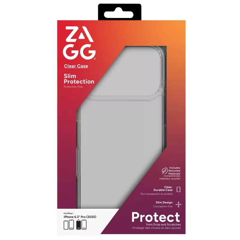 ZAGG Clear Case pre Apple iPhone 17 Pro, puzdro, Apple, iPhone 17 Pro, 16 cm (6,3