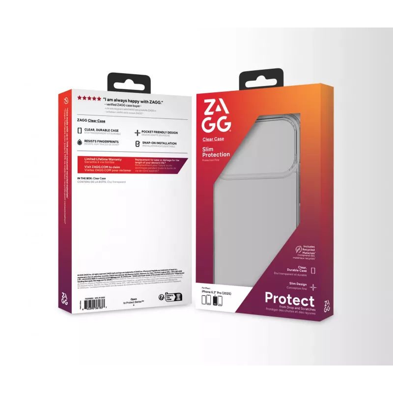 ZAGG Clear Case pre Apple iPhone 17 Pro, puzdro, Apple, iPhone 17 Pro, 16 cm (6,3