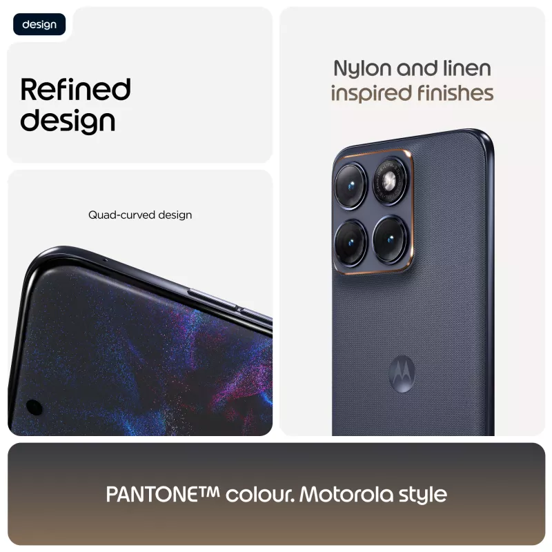 Smartphone Motorola edge 70 fusion — 6,78 inch AMOLED, Snapdragon 7s Gen 3, 8 GB RAM, 256 GB, 5200 mAh, Dual SIM, Android 16 (čierna)
