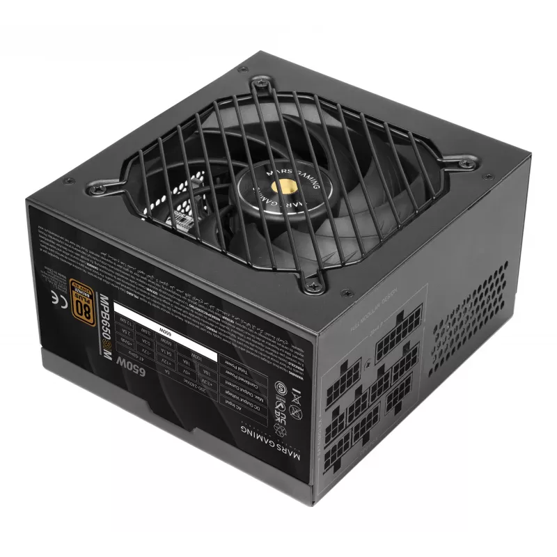 Mars Gaming MPB650SIM napájací zdroj 650 W 24-pin ATX ATX čierny