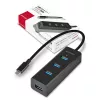 Axagon HUE-S2C rozbočovač USB 3.2 Gen 1 (3.1 Gen 1) Type-A 5000 Mbit/s čierny