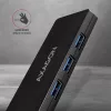 Axagon SuperSpeed USB tenký hub, USB 3.2 Gen 1 (3.1 Gen 1) Type-A, USB 3.2 Gen 1 (3.1 Gen 1) Type-A, 5000 Mbit/s, čierny, plast, 0,14 m