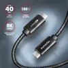 Axagon BUCM432-CM10AB USB kábel USB4 Gen 3x2 1 m USB C čierny