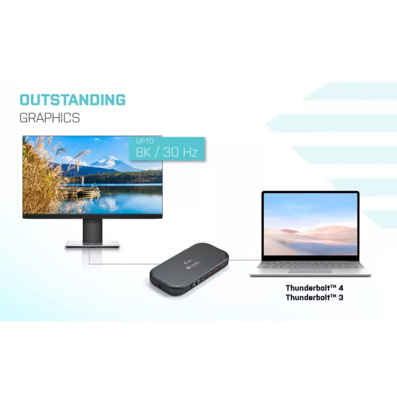 i-tec Thunderbolt 3/USB-C Dual-4K dokovacia stanica + kábel USB-C na DisplayPort (1,5 m) + napájanie 60 W