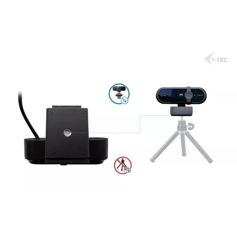 Webkamera ITEC SOLOMON 100 1080p, 2 MP, Full HD 1920×1080, USB, držiak na klip, čierna