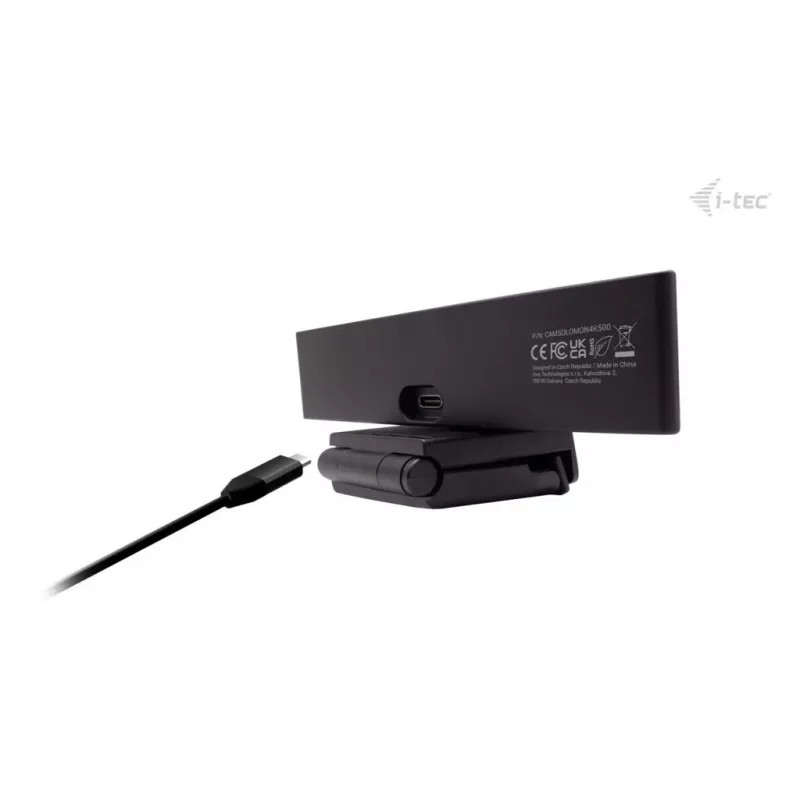 Webkamera ITEC i-tec SOLOMON 500 4K PDAF – 4K Ultra HD, 3840×2160, USB, držiak na klip, čierna