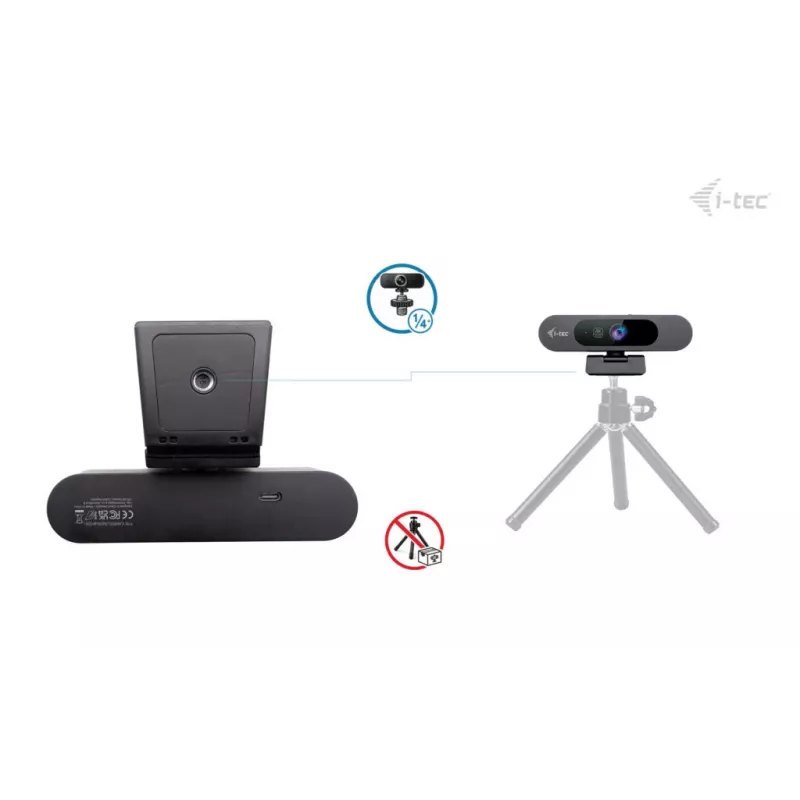 Webkamera ITEC SOLOMON PRO 900 4K, 3840×2160, 8,29 MP, USB, držiak na klip, čierna