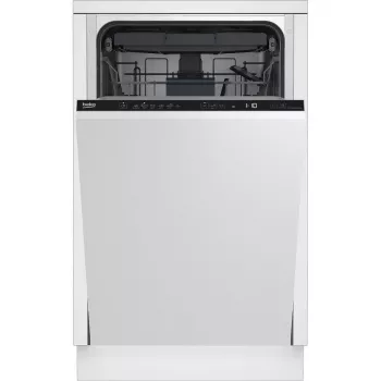 Umývačka riadu BEKO DIS46120 plne integrovaná slimline 45 cm, 11 jedálenských súprav, biela, 46 dB, energetická trieda E