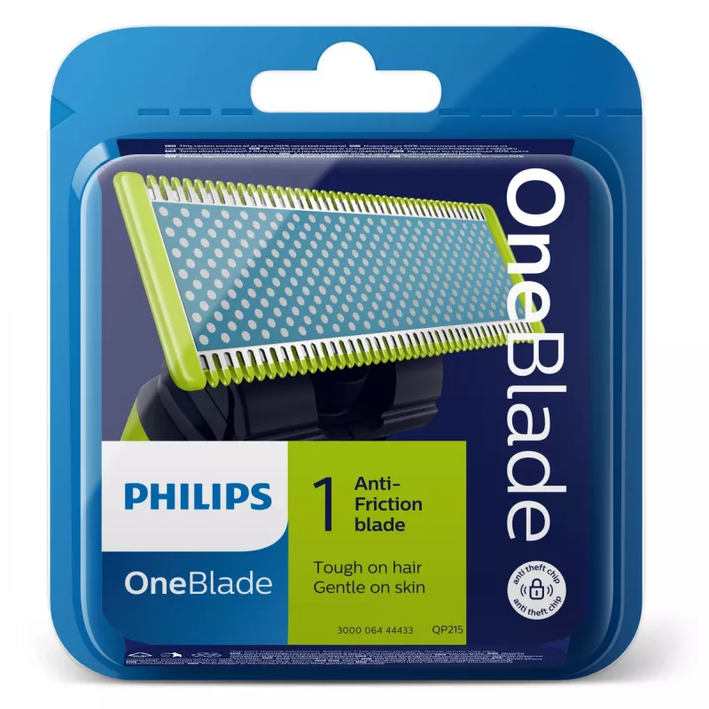 Philips Norelco OneBlade OneBlade QP215/50 proti treniu, žiletka, viacfarebná, 4 mesiace, Philips, Philips OneBlade, 1 ks