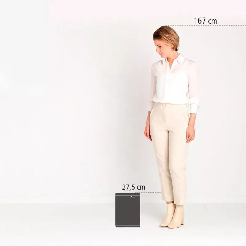 Brabantia Bo odpadkový kôš 4 l obdĺžnikový oceľ čierny biely
