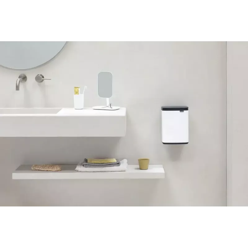 Brabantia Bo odpadkový kôš 4 l obdĺžnikový oceľ čierny biely