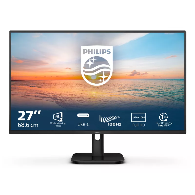 Philips 1000 series 27E1N1300A/00 počítačový monitor 68,6 cm (27 palcov) 1920 x 1080 pixelov Full HD LCD čierny
