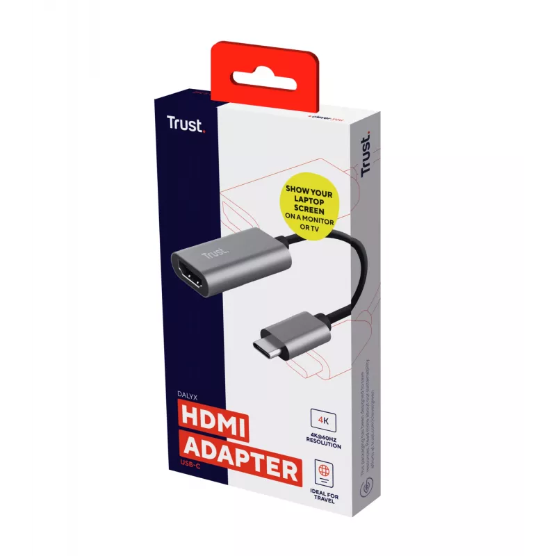 Trust Dalyx USB grafický adaptér sivý
