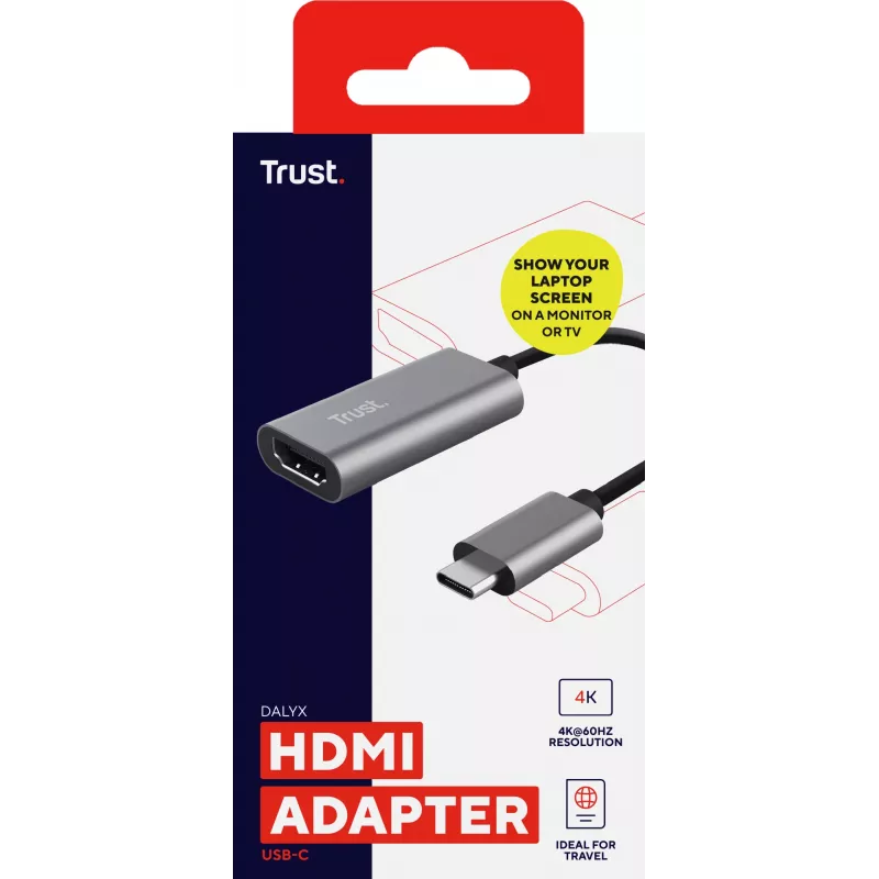 Trust Dalyx USB grafický adaptér sivý