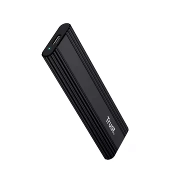 Puzdro na SSD TRUST 25806 čierne pre M.2, jednodiskové, do 4 TB, USB Type-C 10 Gbit/s (USB 3.2 Gen 2)