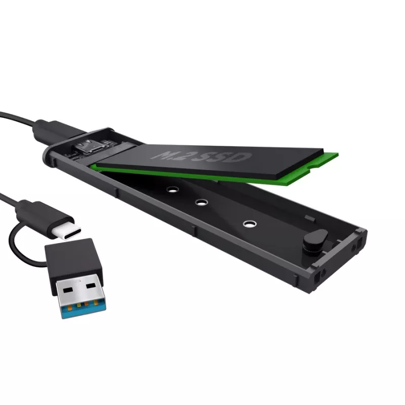 Puzdro na SSD TRUST 25806 čierne pre M.2, jednodiskové, do 4 TB, USB Type-C 10 Gbit/s (USB 3.2 Gen 2)