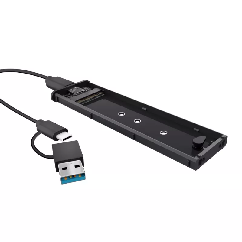 Puzdro na SSD TRUST 25806 čierne pre M.2, jednodiskové, do 4 TB, USB Type-C 10 Gbit/s (USB 3.2 Gen 2)