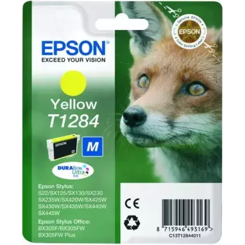 Epson Fox jednotlivé balenie žltá T1284 DURABrite Ultra atrament