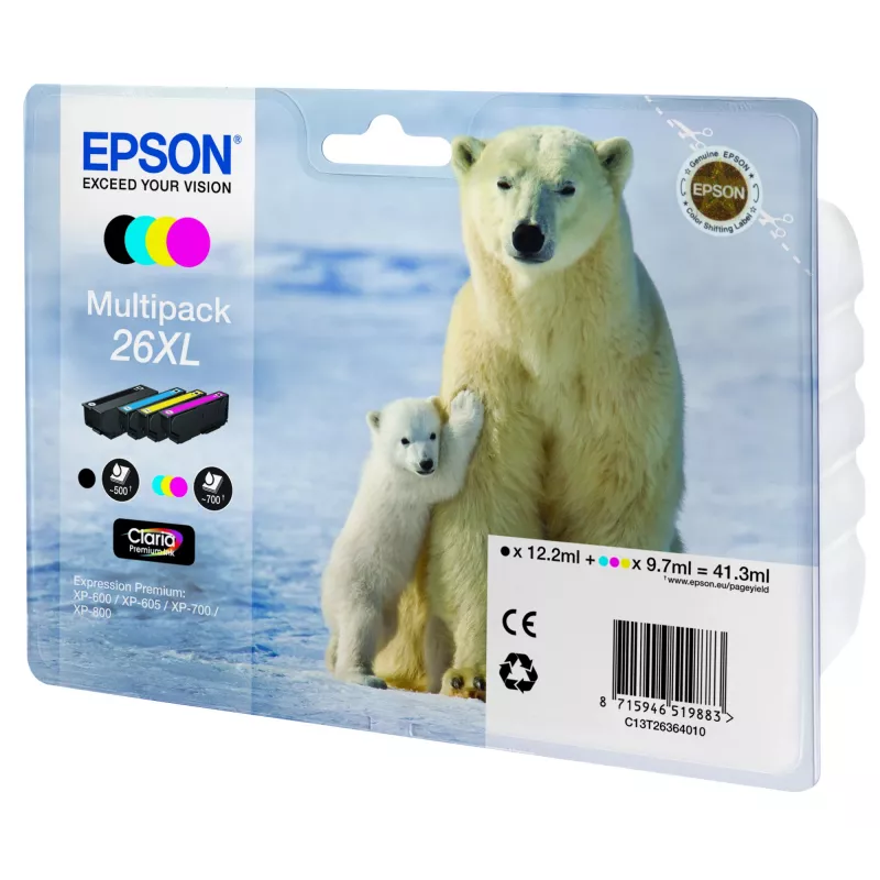 Epson Eisbär multibalenie 4 farby 26XL Claria Premium Ink