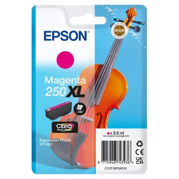 Epson 250XL Violin Claria Photo HD vysoká (XL) výťažnosť purpurová originálna atramentová kazeta, 1 ks, 8.9 ml