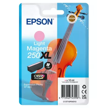 Epson 250XL Violin Claria Photo HD vysoká (XL) výťažnosť svetlo purpurová originálna atramentová kazeta, 1 ks, 10 ml