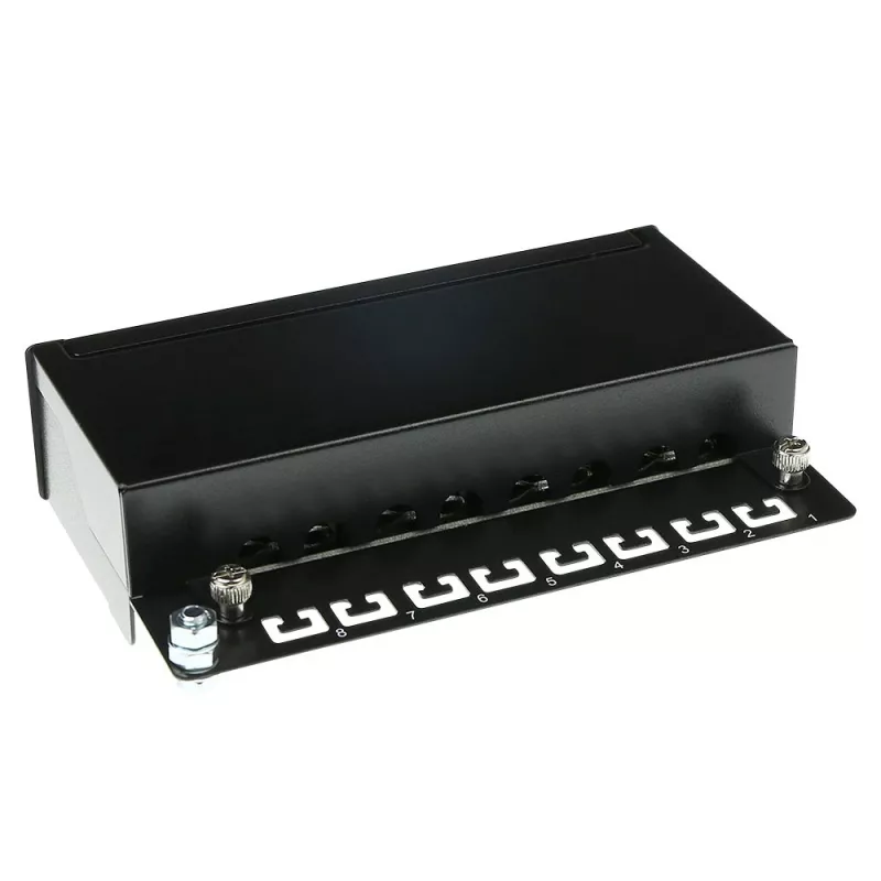 Nadomontážny tienený 8-portový CAT5E patch panel box ACT FA5001, 173×44×109 mm
