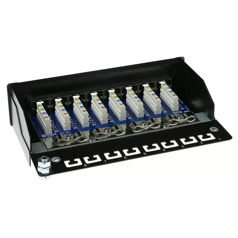 Nadomontážny tienený 8-portový CAT5E patch panel box ACT FA5001, 173×44×109 mm
