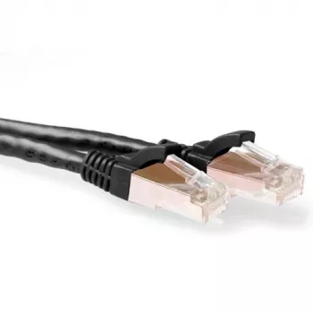 ACT čierny 20 metrov SFTP CAT6A patch kábel snagless s RJ45 konektormi